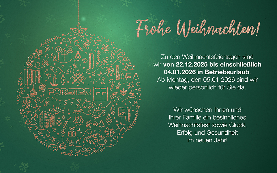 Frohe Weihnachten - Wir sind im Betriebsurlaub von 22.12.2024 bis einschließlich 04.01.2025